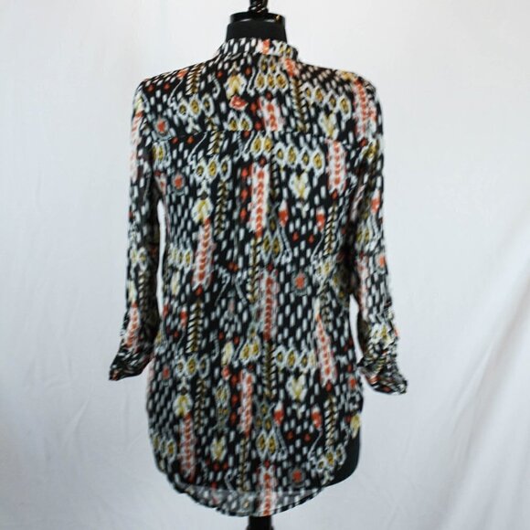Grass Collection Sheer Blouse Graphic Prin… - Picture 4 of 6
